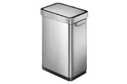 "EKO" BRAND 50L Sensor trash can, brushed fingerprint proof stainless steel, without PP liner,with a roll of liner