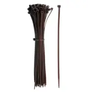 Zip Ties Plastic Cable Ties, Wire Tie 10 Inch - (100 Pack, Brown)