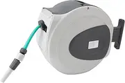 Retractable Garden Hose Reel, 65.6ft Automatic Retractable Hose Reel Wall Mount Hose Reel with Sprayer Nozzle, 180° Swivel Bracket, Any Length Lock, for Garden and Grass