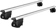 Giantz Car Roof Rack, 126cm Length Universal Roofs Racks Pod Box Storage Basket Container Cross Bars Cars Accessories Transporting Storages, With Holder Adjustable Lockable Clamp 90kg Aluminium Sliver