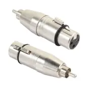 2x 3Pin XLR Female to RCA Male AV male Plug Audio Cable Cord Microphone Adapter
