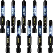 10 x Rennie Tools 50mm Long PH3 Impact Screwdriver Driver Bits Set. Magnetic Phillips No.3 Heavy Duty Impact Driver Bit Set. Long PH3 Bits. Hex Shank. Cross Head