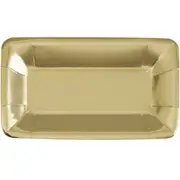 Gold Foil Rectangular Appetizer Plates (Pack of 8)