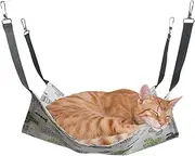 Cat Bed for Winter - Breathable Plush Cat Bed,Space Saving Hammock, Cartoon Pet Bed with Hooks for Resting, Napping, Sleeping, Relaxing