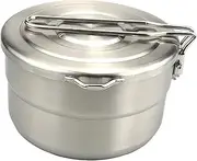 Eigell Camping Cook Pot Bento Pot Quick Heating Lightweight Food Rack Camping Cookware for Hiking Mountaineering Picnic Equipment
