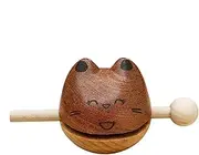 Temple Wood Fish | Stress Relief Wood Fish Figurine Percussion Instrument | Cute Fun Musical Instrument Desktop Ornament for Desktop