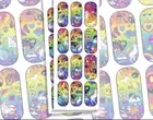 12pcs Unicorn RainbowNail Transfer Sticker Set Decals Foils Wraps Waterslide Kit