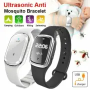 Ultrasonic Anti Mosquito Repellent Bracelet USB Repeller Wristband Watch Gifts