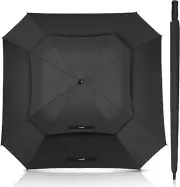 Large Golf Umbrella 62 Inch - Double Canopy Vented Golf Umbrellas for Rain Windp