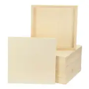 10 x 10 Inch Wooden Canvas Panels, 10pcs Unfinished Wood Craft Painting Board