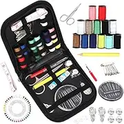 Rustark 134Pcs Sewing Kit with Portable Bag, Premium Sewing Supplies Kit Includes 40 Colors Sewing Threads and Accessories Kit for Home Traveler Emergency Sewing Repair