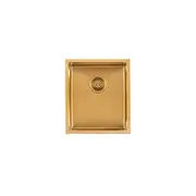 AGUZZO Stainless Steel Kitchen and Laundry Sink - 390mm Single Bowl - Brushed Gold - Top/Under Mount