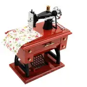 Plastic Sewing Machine Music Box Hand Crank Vintage Music Boxes Festival8244