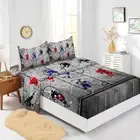 Ice-sports 3D Cartoon Bed Decor Fitted Sheet Set Single/Double/Queen/King Size