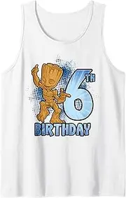 [Marvel] Guardians Of The Galaxy Baby Groot 6th Birthday Tank Top