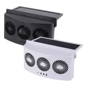 Summer Window Fan Vent Radiator 3 Cooler Solar Powered Ventilator