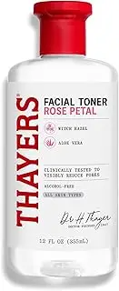Thayers Alcohol-Free Rose Petal Witch Hazel Toner with Aloe Vera, 12 Fluid Ounce
