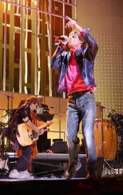 Mick Jagger and Keith Richards at The Concert for New York City - - Old Photo 8