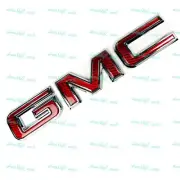Custom For 2019-2024 GMC Sierra Rear Tailgate Red Carbon Emblem Multipro84364354