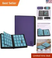 16 Pockets Trading Card Zipper Binder for 1000+ Cards| Secure Side Loading Po...
