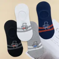 在飛比找蝦皮商城優惠-SIMPSON 男襪 韓國襪子 辛普森家族 條紋襪 美國卡通