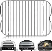 GWBSXM Air Fryer Replacement Parts for Ninja Foodi FG551 Smart XL Indoor Grill with Air Fry, 11.6''*7.6'' Stainless Steel Air Fryer Accessories Roasting Steamer Grill Racks Baking Tray，Dishwasher safe