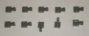 LEGO NEW 1x1 Dark Stone Grey Plate Horizontal Clip (10x) 4579354 Brick 61252