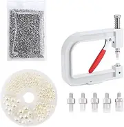 Buttons,DIY Four Claw Nail Pearls Rivets Button Studs Metal for Clothing Garment Beads Machine Accessories 10000PCS Pearls Rivets Studs