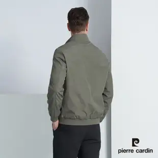 Pierre Cardin皮爾卡登 男款 休閒立領洞洞印花保暖鋪棉外套-綠色(5225763-47)