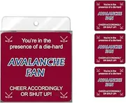 Tree-Free Greetings NC38175 Avalanche Hockey Fan 4-Pack Artful Coaster Set