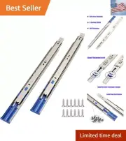 10 Pair of 16 Inch Soft Close Drawer Slides,100 LB Capacity Full Extension Si...