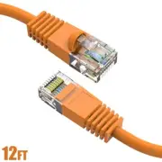 12FT Cat5E RJ45 Ethernet LAN Network UTP Patch Cable Copper Gold 24AWG Orange