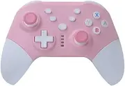 MEIXIANG Wireless Bluetooth Compatible Gamepad Game Joystick Controller Host with 6-Axis Handle Pink