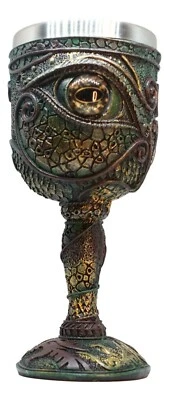 Dragon Eye Goblet for Wine Halloween Decor 2 Colored Eye Dragon Goblet Y&B