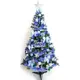 摩達客★超級幸福12尺/12呎(360cm)一般型裝飾綠聖誕樹 (＋藍銀色系配件組)(不含燈)本島免運費