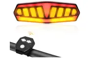 Bike Tail Light Rechargeable, LED Rear Bike Back Light with Turn Signals USB with Remote Control Warning Waterproof Bicycle Taillight(Black)