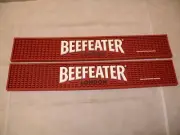(2) Beefeater English Gin - Promo Branded Rubber Bar Rail Spill Mat - NEW