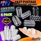 Penis Extender Sleeve Delay Delay Cock Ring Extension Men Dildo Tickler Sex Toy