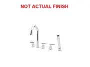 Artos F502-10BK Bathroom Deck Mount Tub Filler with Handshower BLACK New