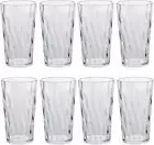 Unbreakable Plastic Drinking Glasses,Set of 8, Shatterproof Drinking Cups, Plast