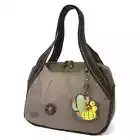 New Chala Bowling Zip Tote Large Bag Pleather Stone CACTUS Coin Purse Coachella