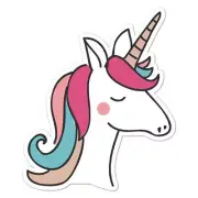Unicorn Head, Vinyl Decal Sticker, Indoor Outdoor, 3 Sizes, #7890