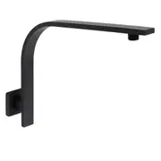 Brass Black Gooseneck Wall Mounted Shower Arm For Bathroom Shower Rainfall Head
