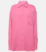 [Stella McCartney] Stella McCartney Oversized crêpe shirt AU 8 pink
