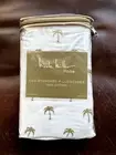 NEW NICOLE MILLER GOLD PALM TREE PILLOWCASE SET STANDARD SIZE 100% COTTON