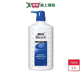 蜜妮MEN S Biore男性專用麝香清新沐浴乳750ml【愛買】