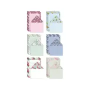 Mini Stationery Set, 100 Piece Set (50 Lined Floral Sheets + 50 Matching Enve...