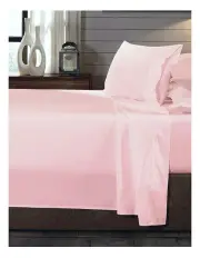 [Royal Comfort] Pure Organic Cotton Sheet Set 4 Pack in Blush