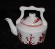 COALPORT CHINA INDIAN TREE RED PATTERN MINI / MINATURE WATER KETTLE NEW