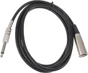GOOHOCHY 1pc Dual Shielded to XLR Male Microphone Audio Cable Durable Digital Audio Cable for High Fidelity Sound Transmission Black